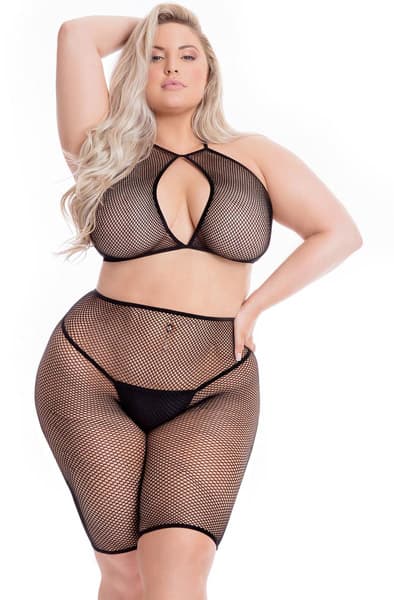 Sunset Glow Bike Short Set Black Queen Size seksikkäät alusvaatteet