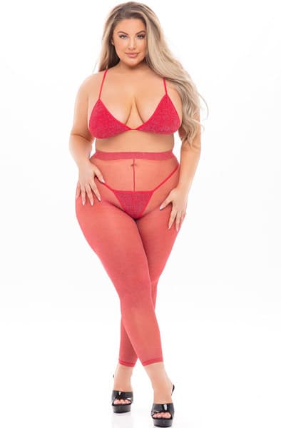Tall Order 3-pcs Set Red Queen Size seksikkäät alusvaatteet view 2