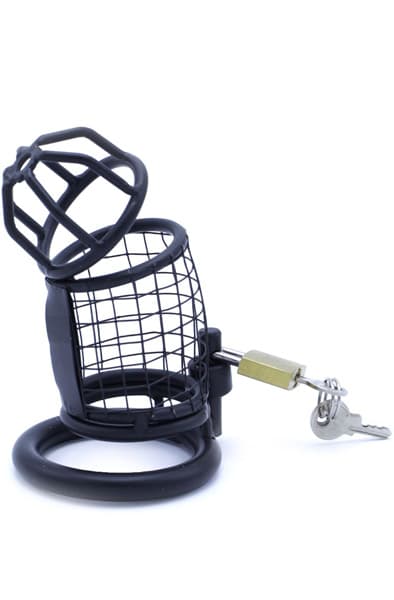 Kiotos Chastity Cage Squares Black 45 mm Siveyshäkki