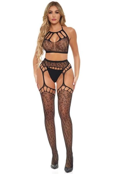 Rant With It 2-pcs Bra Set Black O/S seksikkäät alusvaatteet