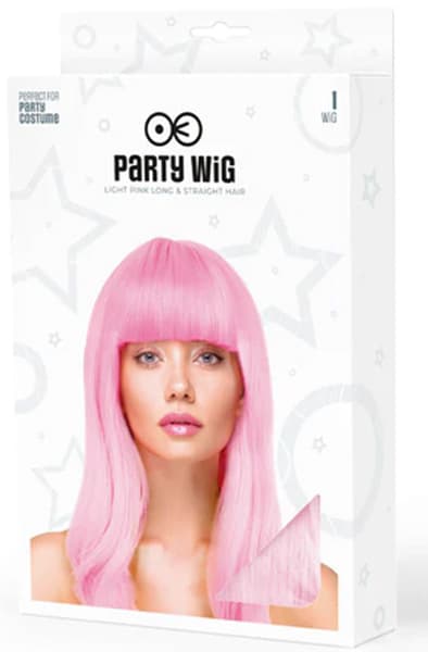 Party Wig Long Straight Light Pink Hair Peruukki view 2