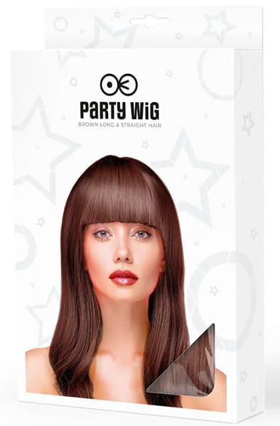 Party Wig Long Straight Brown Hair Peruukki view 2