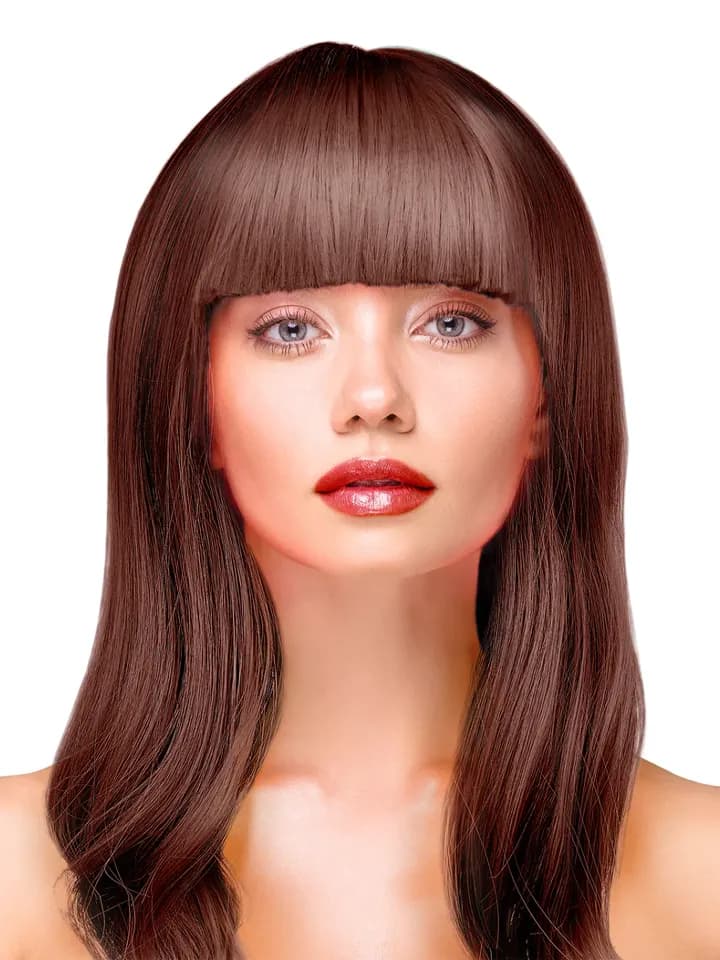 Party Wig Long Straight Brown Hair Peruukki