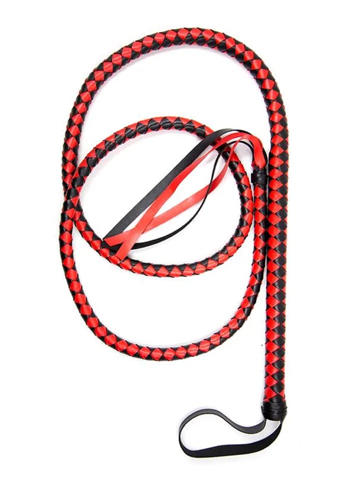 Long Whip Black & Red 210 cm Piiska