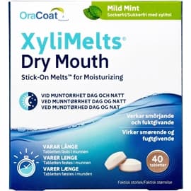 OraCoat Xylimelts Dry Mouth Mild Mint 40 tablettia