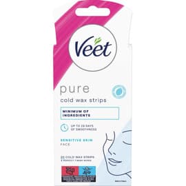 Veet Face Pure Cold Wax Strips - Sensitive Skin 1 set