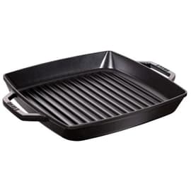 Staub Pure Grillpannu neliö 28 cm Musta