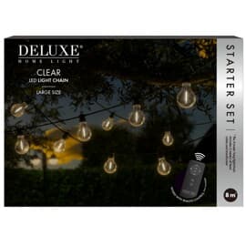 Deluxe Homeart LED-valosarja Clear aloituspakkaus 8 metri