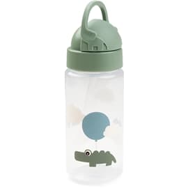 Done By Deer Straw Bottle Happy Clouds Green