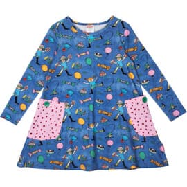 Pippi Långstrump Juhla Peppi Mekko Denim 116 cl