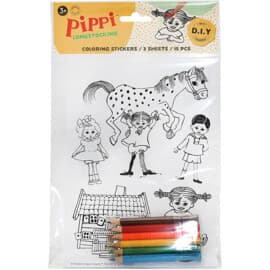Pippi Långstrump Peppi-tarrat väritettäväksi