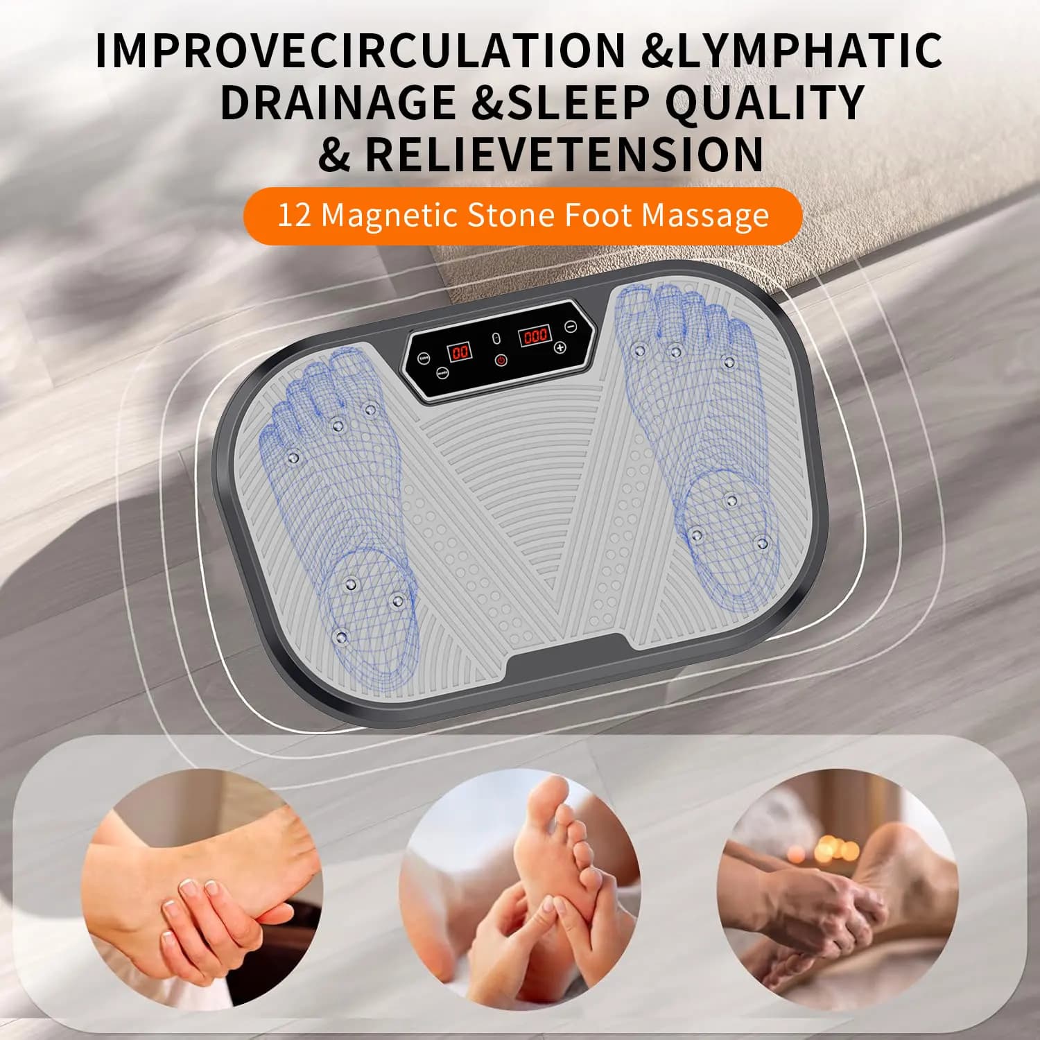 Vibration Plate for Body Sculpture, Fat Burning Machine Vibration Fitness Equipment Versatile Vibration Board Pilates Board Workout Equipment with