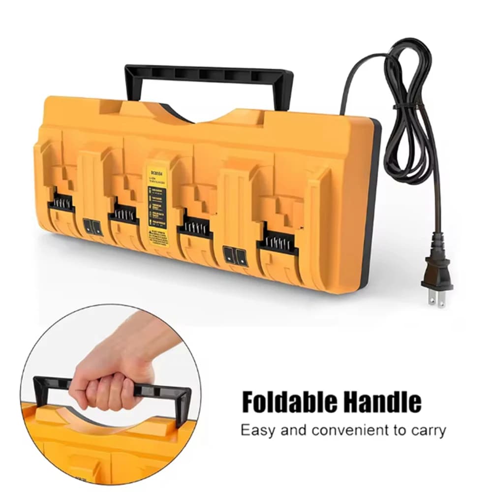 DCB104 Li-ion Battery Charger 4-Port 3A Current For DeWalt 10.8V 12V 14.4V 18V 20V FlexVolt 20V 60V DCB127 DCB105 DCB118 DCB112