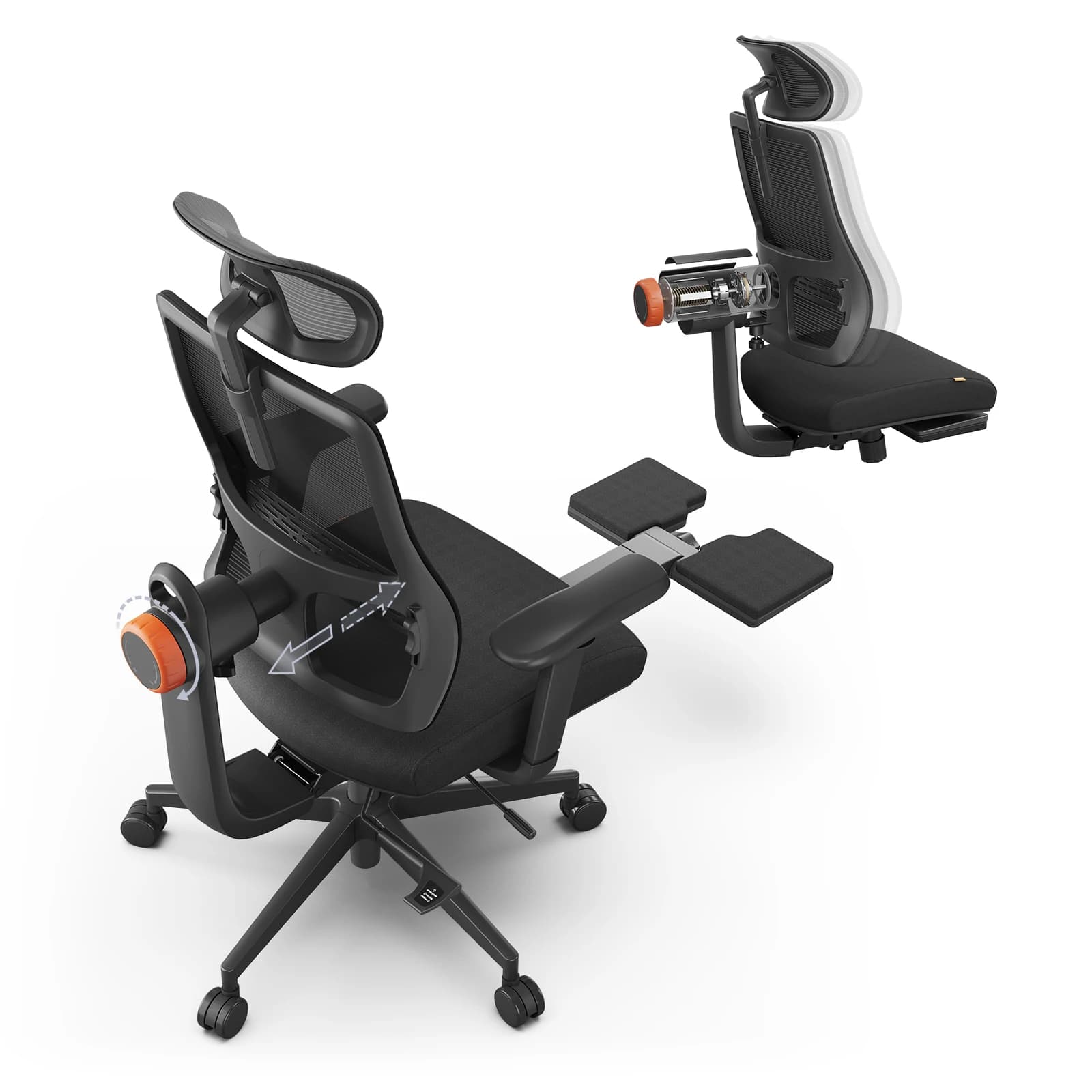 NEWTRAL Ergonomic Chair MagicH-BP with Footrest Auto-Following Backrest Adaptive Lower Back Support Adjustable Armrest Headrest