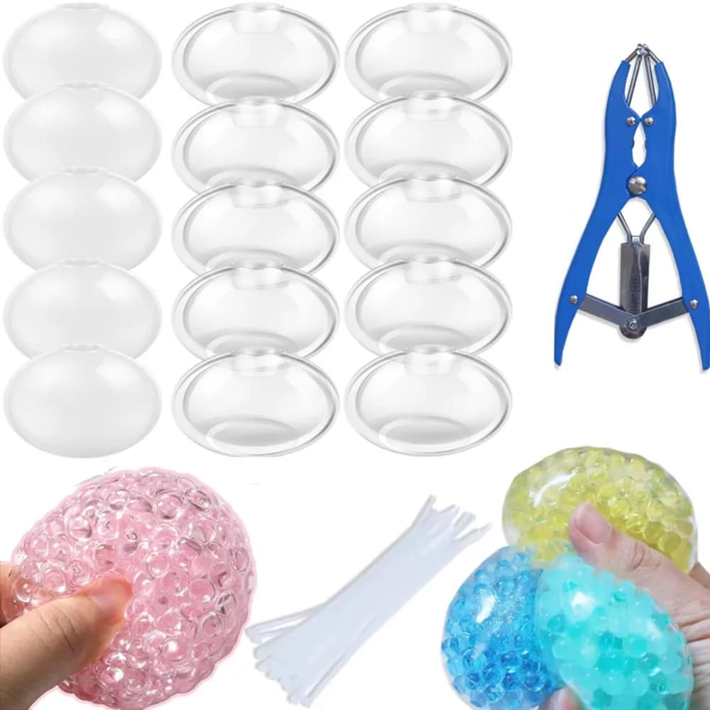 DIY Blank Stress Ball Making Kit Anxiety Relief Toy Handmade Squishy Stress Balls Empty Squeeze Ball Decorative Balls Party Gift