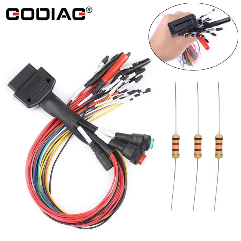 Original GODIAG OBD2 Jumper Breakout Tricore Cable Full Protocol Car Diagnostic Tools Used to Connect ECU For ECU Programing