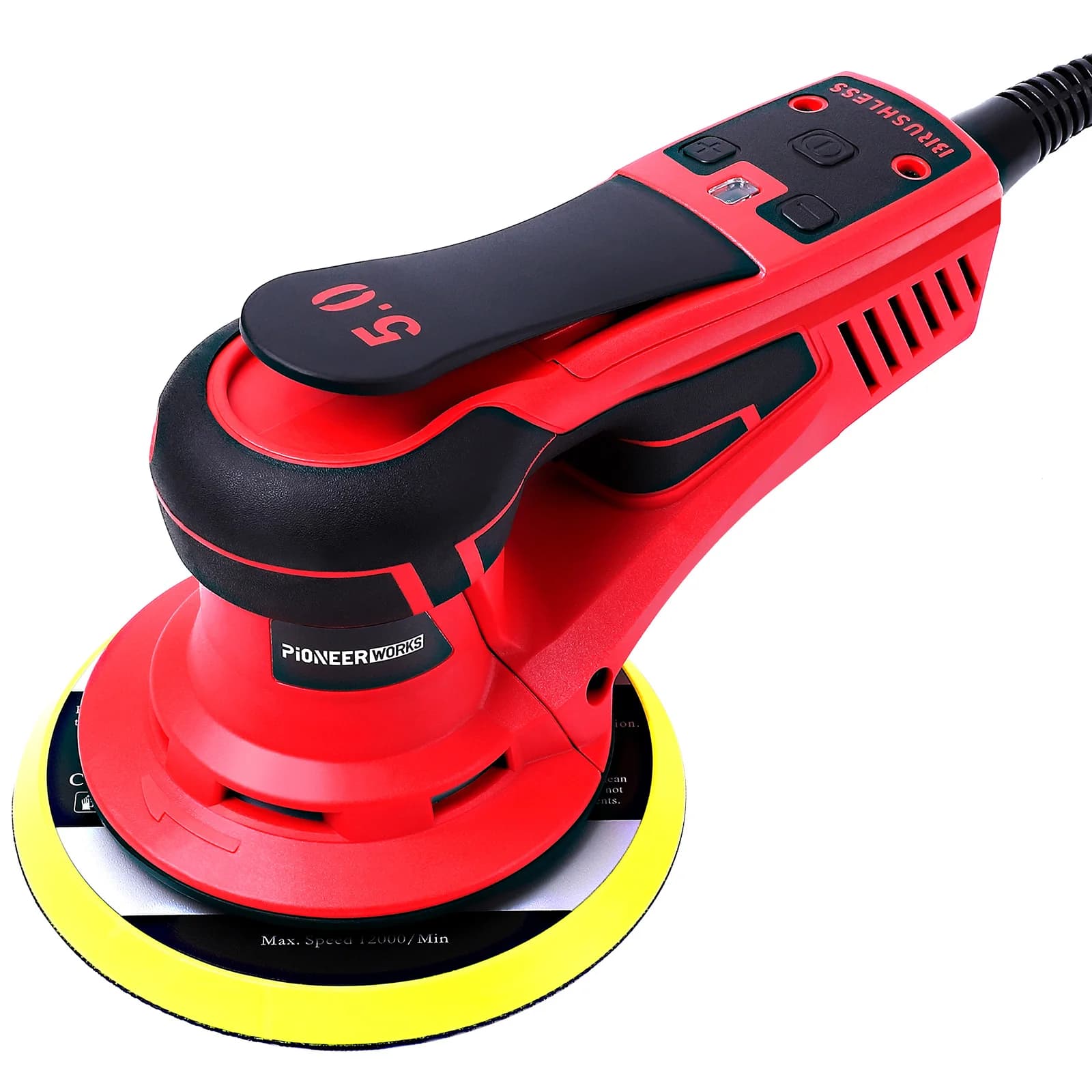 Electric Sheet Sander 350W Brushless Motor Finishing Sander with Sanding Papers for Woodworking Carpentry Polishing