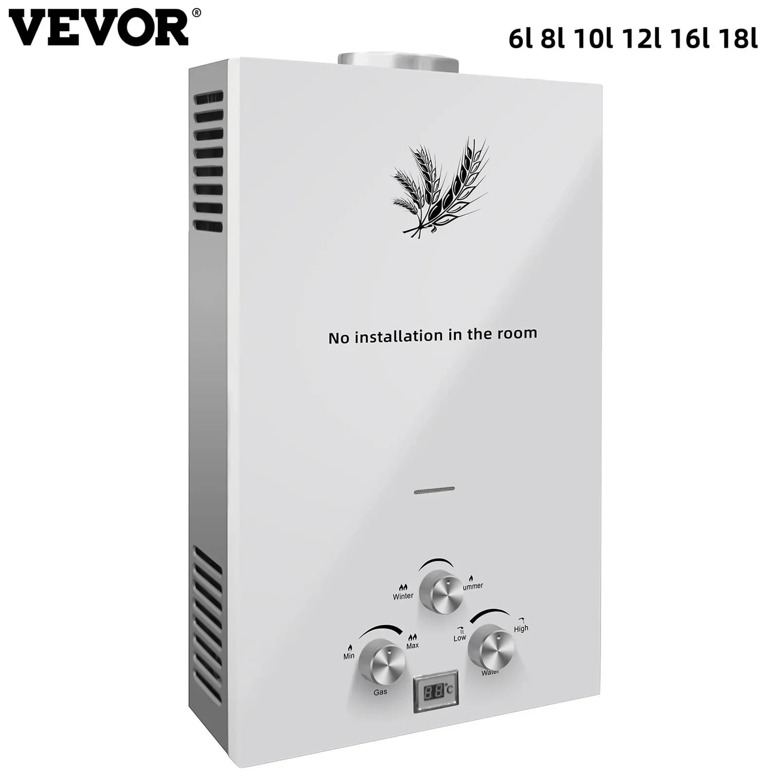 VEVOR Pro Leg Stretcher 220LBS Leg Stretch MachineLiquefiedPetroleumGasLiquefiedPetroleumGasPropaneButaneWhiteWaterHeater