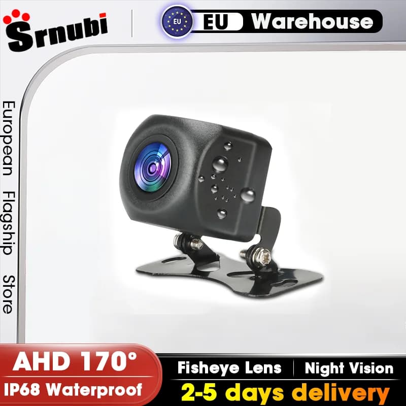Srnubi 170° AHD 1920x1080P Car Rearview Camera Fisheye Golden Lens Night Vision Vehicle Reversing IP68 Waterproof Backup Parking