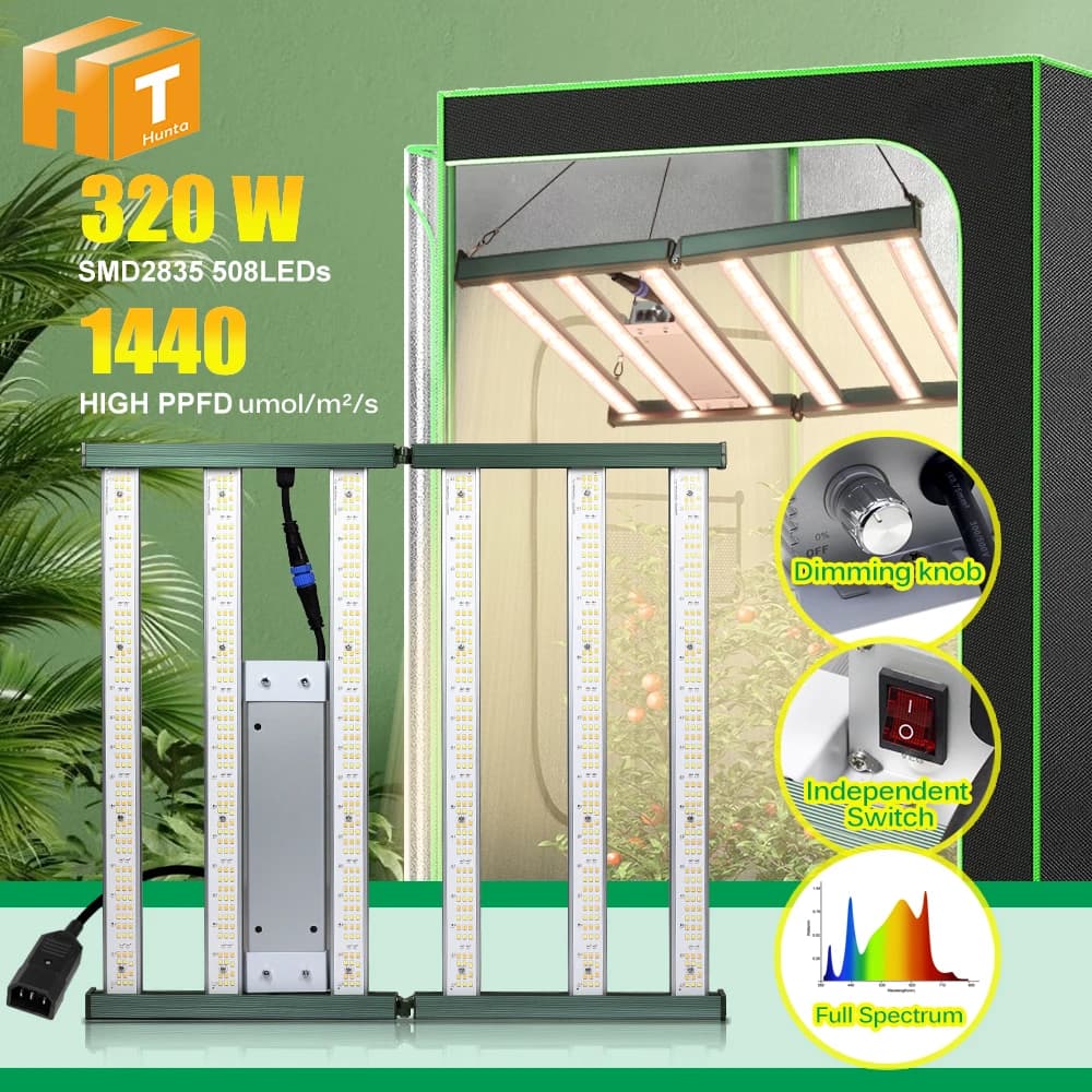 MINI full spectrum LED culture Lamp 120W 320W 1440 W High PPFD LM281B IR 730nm UV 395nm LED chip for greenhouse and seedling plants