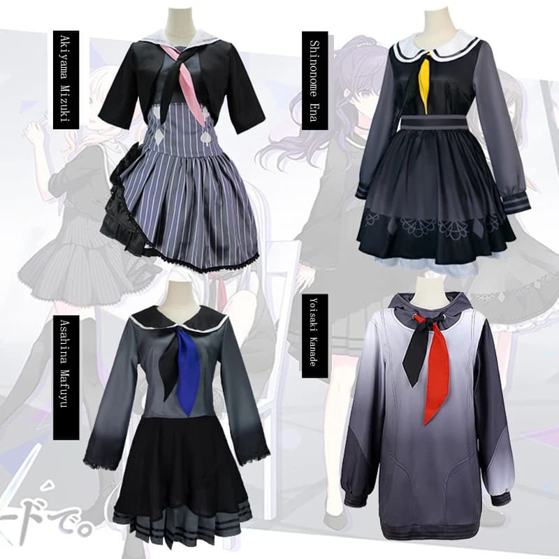 In Stock XS-2XL Akiyama Mizuki Asahina Mafuyu Yoisaki Kanade Shinonome Ena Cosplay Anime Game Pjsk Carnivals Costume for Women