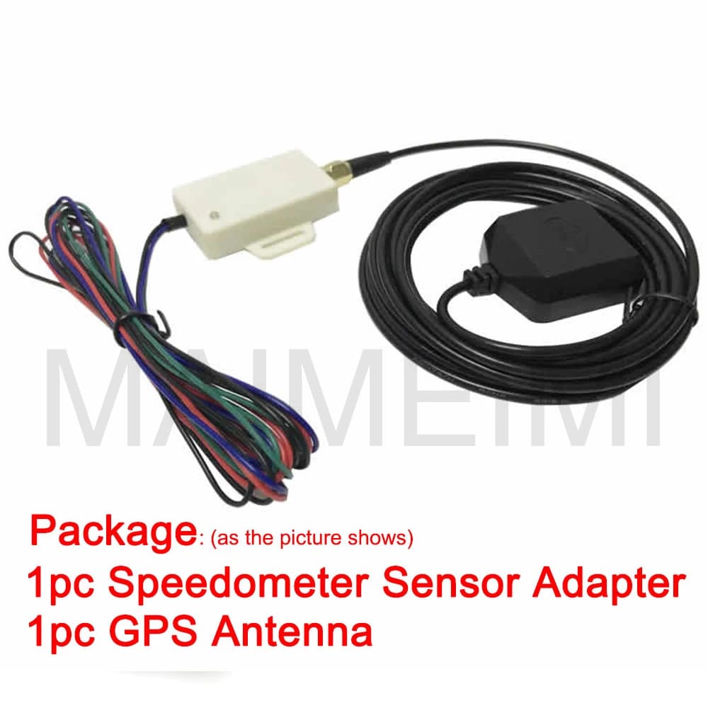 Mini Speedometer Sensor Adapter Kit with GPS Antenna Adjustable Out Put Two Reverse Signal for Tachograph and Speedometer