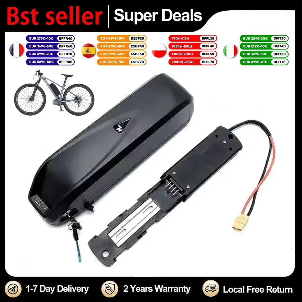 high quality 48V Brand New Original 20Ah 30Ah 40Ah for Hailong Battery for Bafang BBS02 BBS03 BBSHD Motor +BMS Customizable Plug