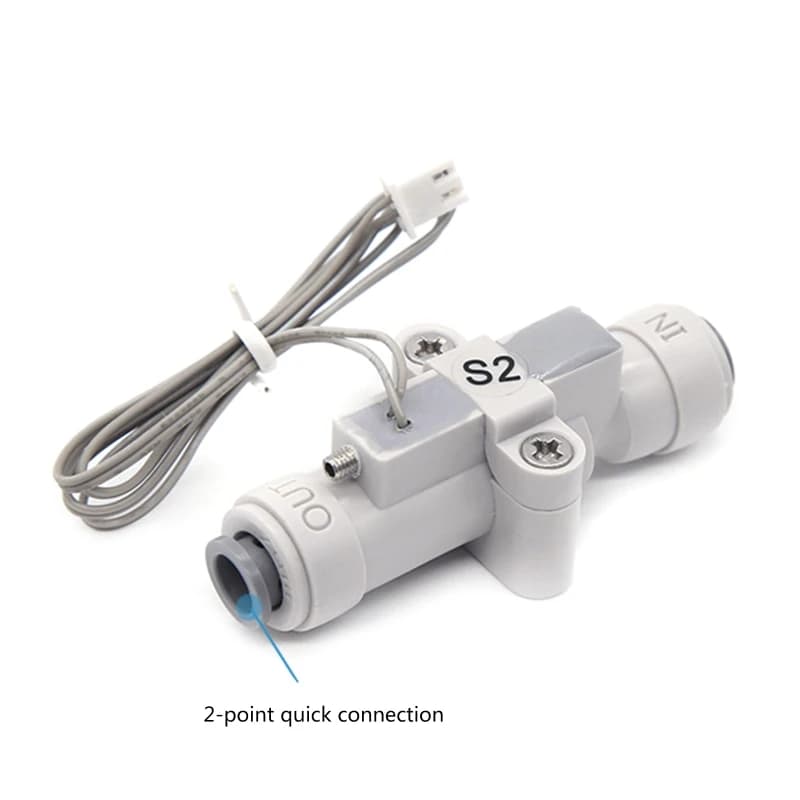 Compact Flow Sensor G1/4" Liquid Water Flow Sensor Flowmeter Water Flow Switch Suitable for Water Dispenser Purifier KXRE