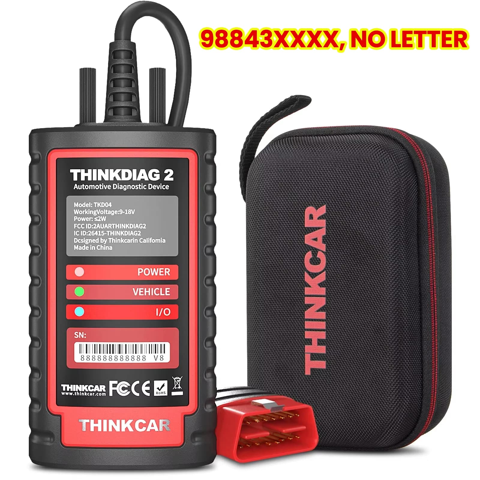 Thinkdiag 2 All System Bidirectional Control OBD2 Diagnostic Scanner for iOS & Android AutoVIN Active Test 15+ Reset Functions
