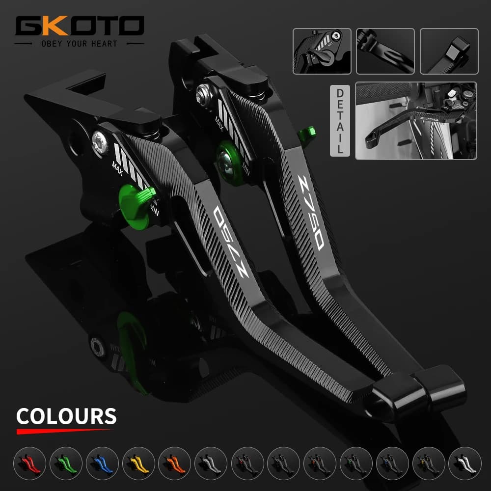 For Kawasaki Z750 Z 750 2004-2006 / Z750 2007-2012 Motorcycle Adjustable Short CNC Brake Clutch Levers With LOGO