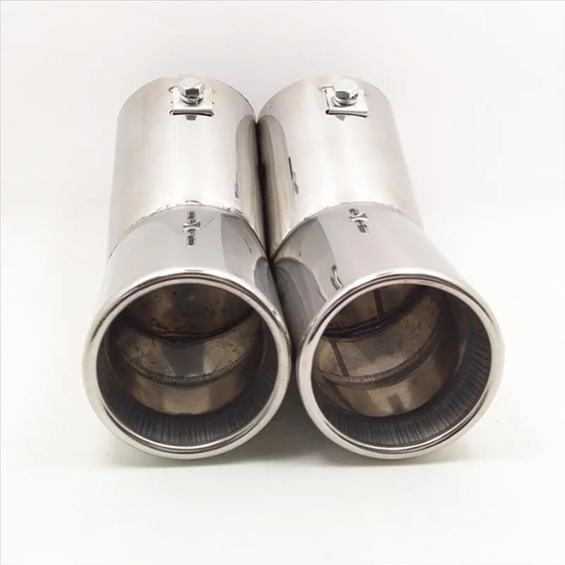HOT-For VW Golf 4 Bora Jetta Car Exhaust Tail Pipe Stainless Steel Exhaust Tailpipes Muffler Tips Dual Pipes,For VW Golf 4 Bora