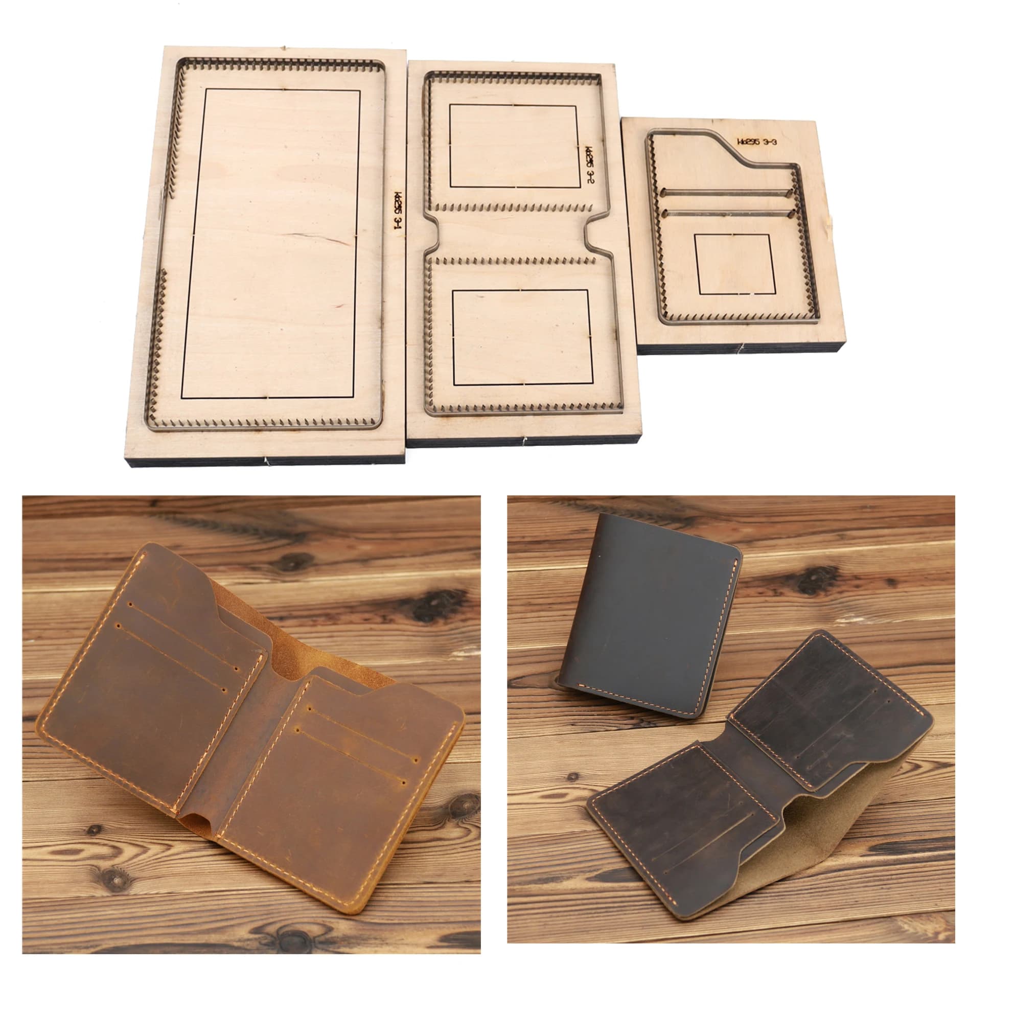 DIY leather craft  simple cardholder wallet cutting dies knife mold metal hollowed punch tool blade 9.5x11cm