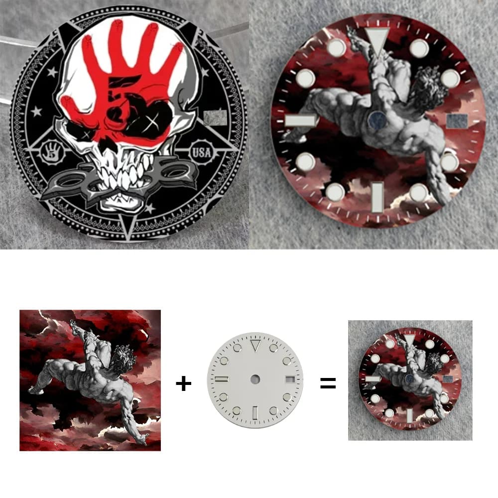 NH35 dial UV printing personalized customized photo and image oil painting suitable for NH35 36 38 size 28.5/30.5/35MM
