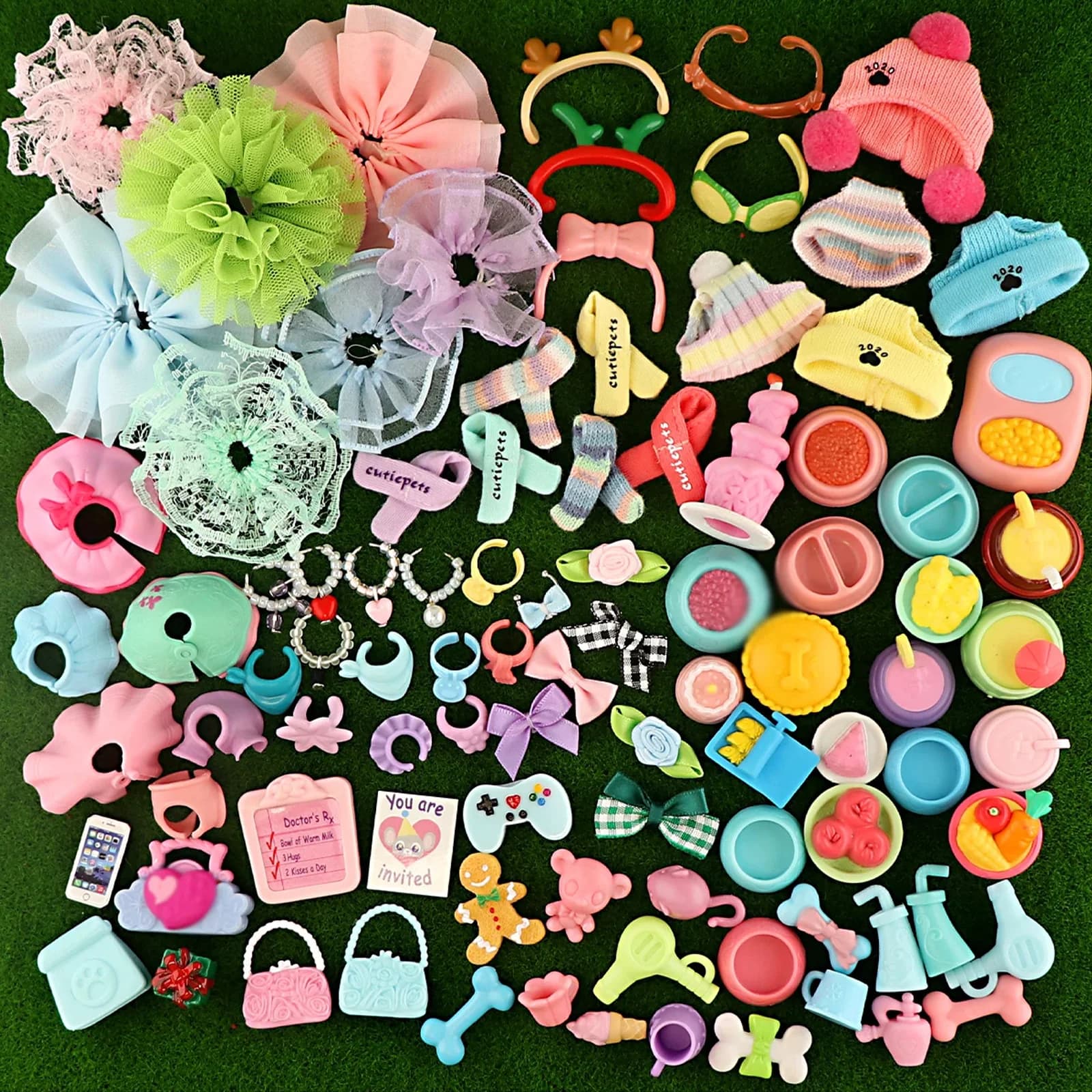 35 pcs Mini Pet Shop Rare Random Pack Random Accessories Suitable for Dachhund Collie Shortahir Cat Great Dane for LPS