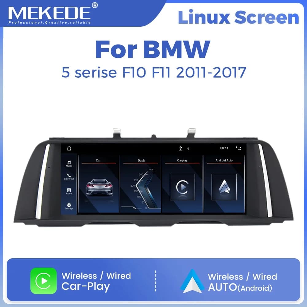 MEKEDE 10.25 Inch Linux Car Play Multimedia Screen For BMW 5 serise F10 F11 2011-2017 Car Radio GPS Wireless Carplay Auto Player