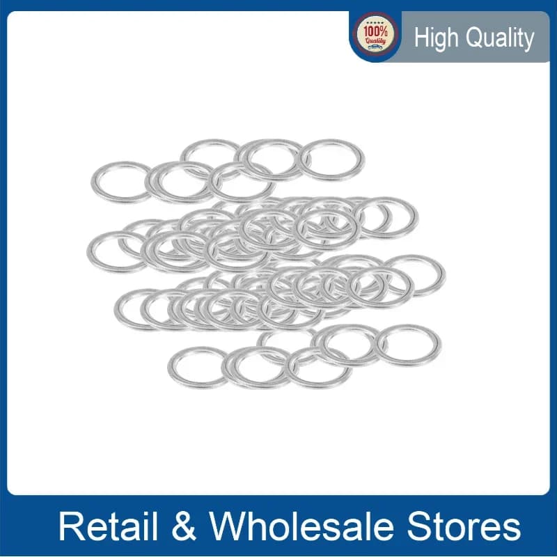 100pcs M14 Crush Washer Oil Drain Plug Gaskets 14X20X1.5mm Fit For Volkswagen Audi Engine Oil Pan Screw Gasket Washers N0138157