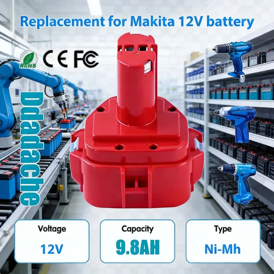 For Makita 12V 9800mAh Ni-MH Rechargeable Battery Replacement Battery For Power Tools 1220 1222 1235 1233S 6271D L50 PA12