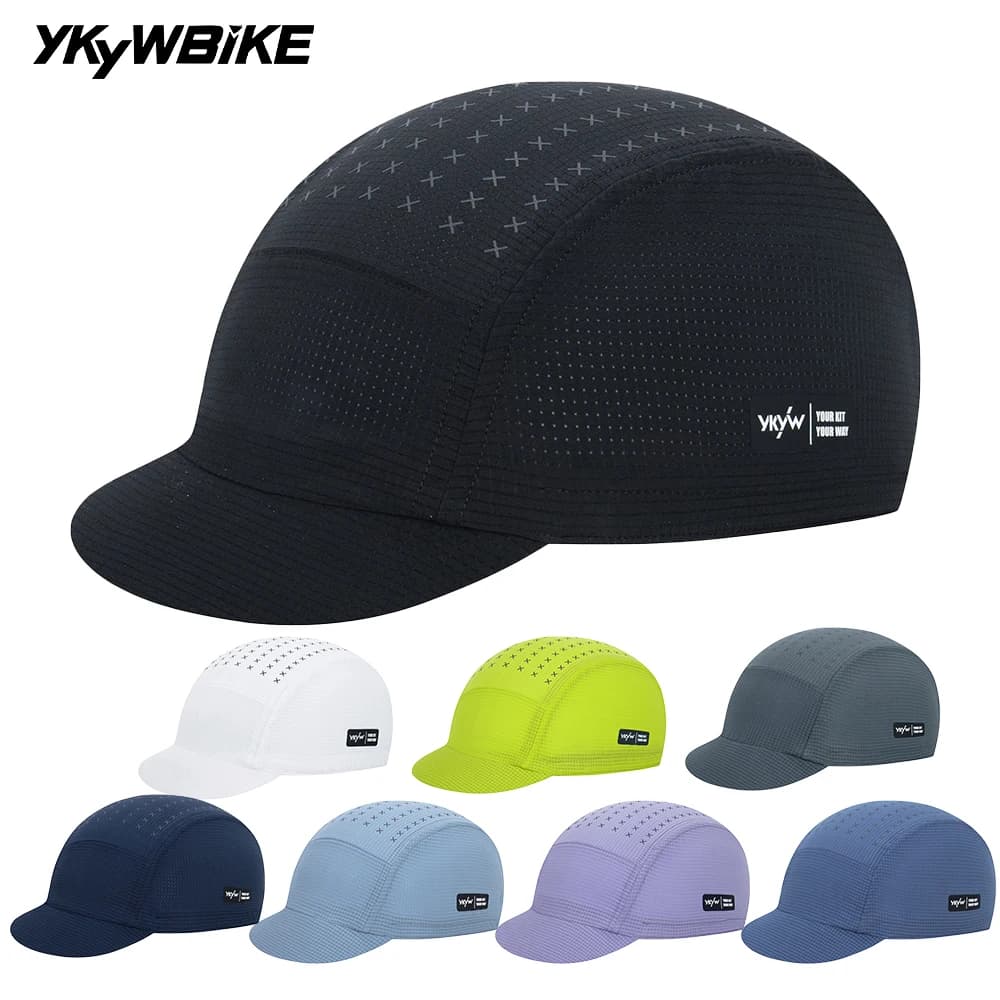YKYWBIKE 40% off Cycling Cap Breathable Quick Dry Bicycle Hat for Men Women Road MTB Bike Sweat Wicking Sports Bike Headwear