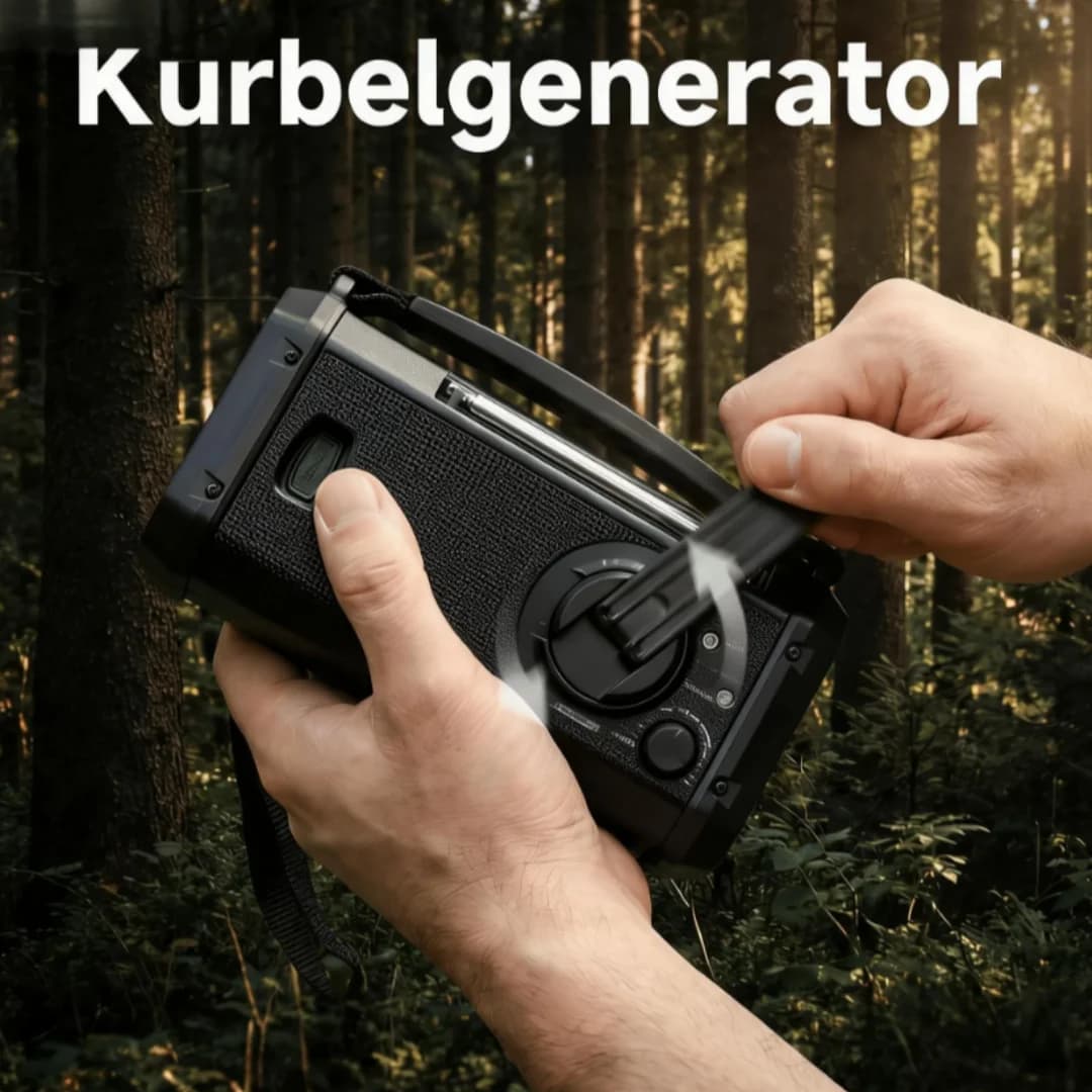 Portable emergency radio with 10,000 mAh/20,000 mAh power bank, solar & hand crank, FM/AM/WB, flashlight & compass for outdoor camping