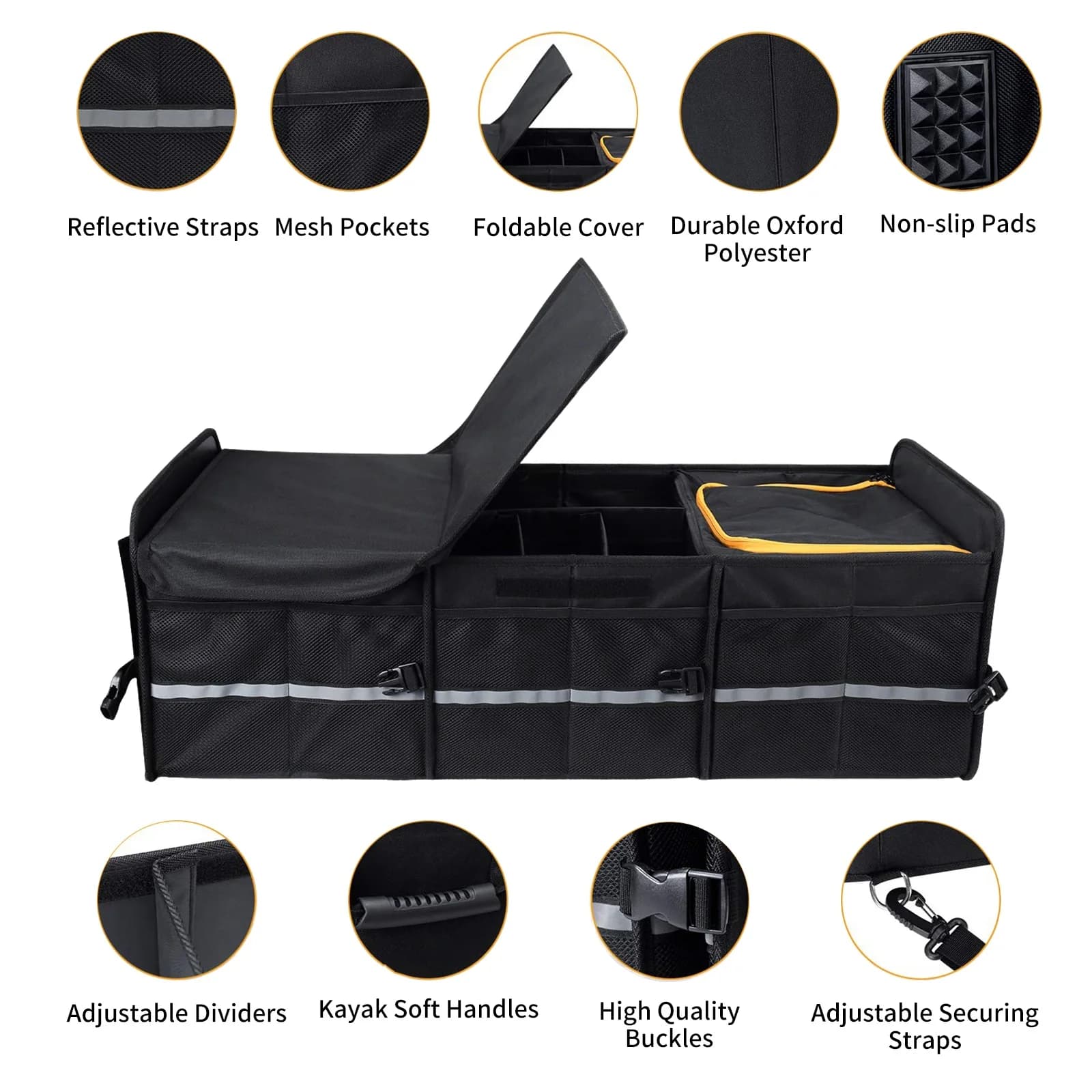 Big Capacity Car Storage Box Car Trunk Organizer Eco-Friendly Super Durable Collapsible Cargo Storage Tool Auto Trucks Trunk Box