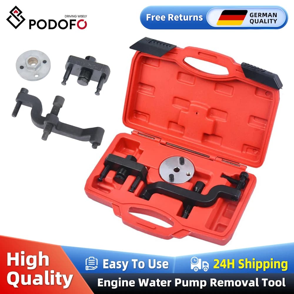 Podofo Engine Water Pump Removal Tool Set For VW 2.5 TDI T5 codes AXD/AXE/BAC/BLJ/BLK/BNZ/BPC/BPD