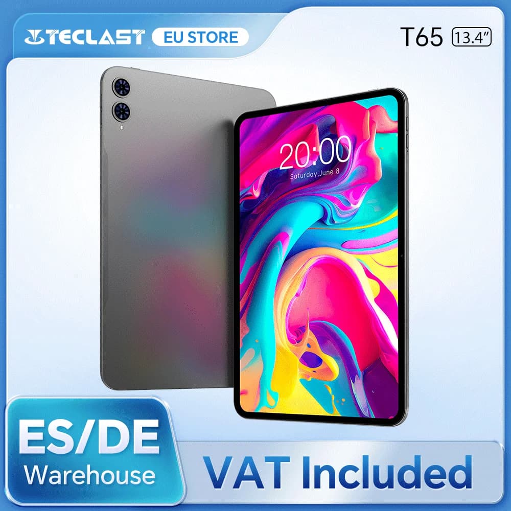 Teclast T65 Android 16 Tablet, 13.4 Inch 120Hz Screen, T7280 Octa-Core, Max. 26Gb Ram, 128Gb Rom (up to 1Tb), 4g Lte, 8000Mah, Widevine L1