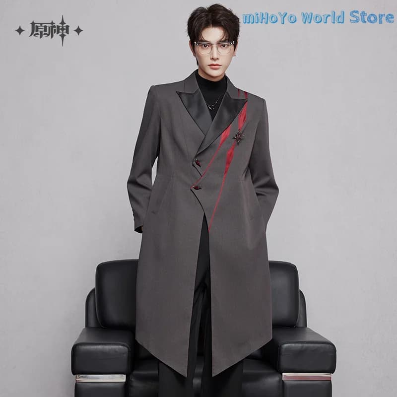 Arlecchino Jacket MiHoYo Original Genshin Impact Arlecchino Theme Impression Serie Long Casual Jacket Cosplay Trench Coat Gift