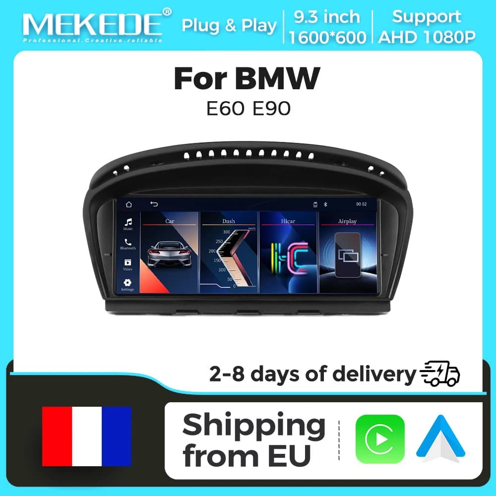 MEKEDE 9.3" Linux Screen Wireless Carplay Android Auto Multimedia Player Car Radio For BMW 5 Series E60 E61 E62 E63 3 Series E90 E91 E92 E93 2005-2012