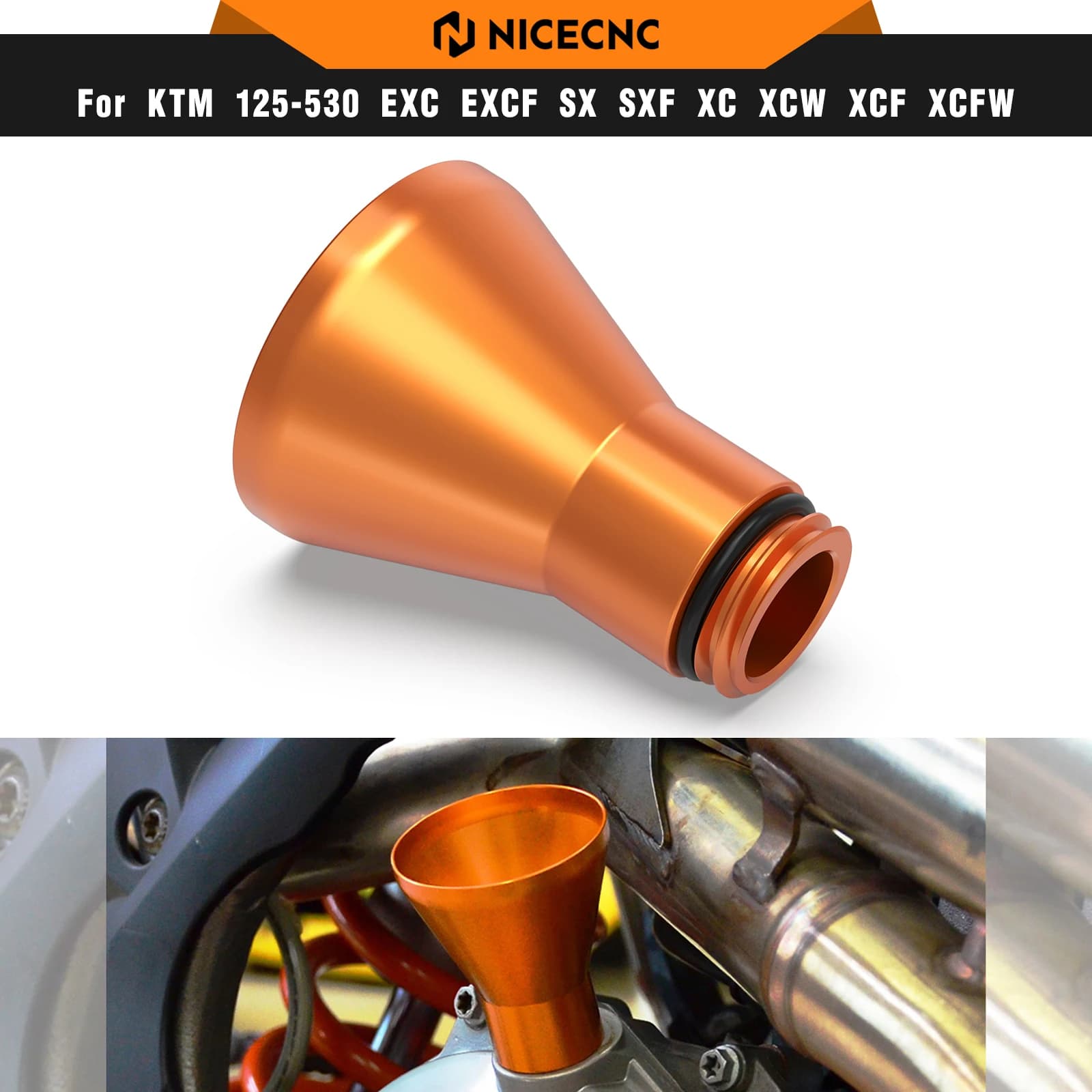 For KTM EXC 300 EXC-F 350 SX 125 SXF 450 2001-2022 Oil Filler Funnel For Husqvarna TE 300 TE 250 FE 350 FE 450 FE 501 2014-2022