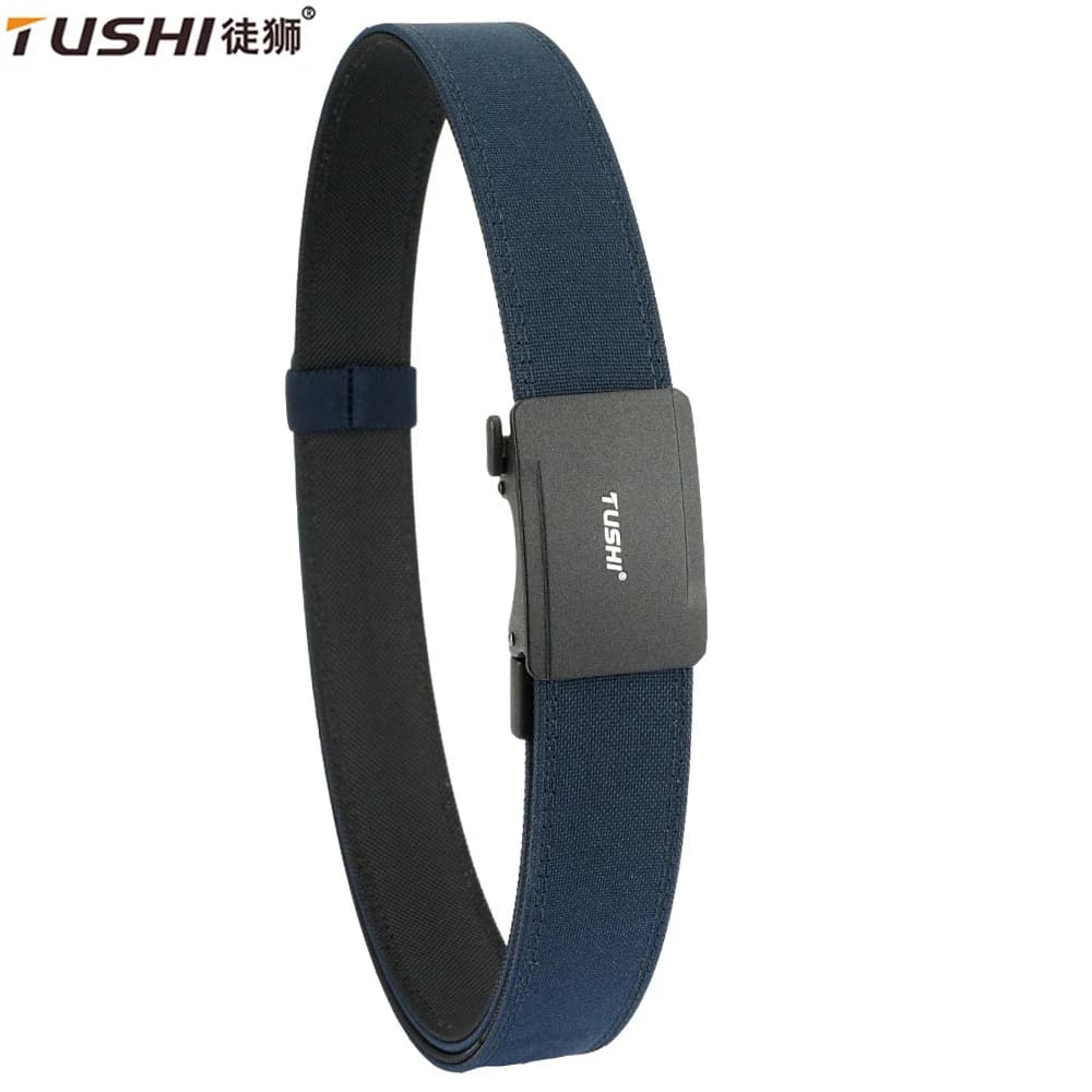TUSHI New Hard Tactical Belt for Men Metal Automatic Buckle IPSC Gun Belt Nylon Military Belt Outdoor EDC Sports Girdle Male