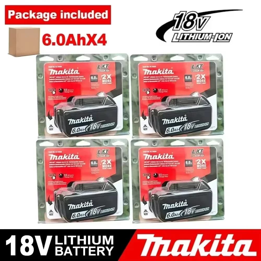 100% Original Makita 18V 3/5/6.0Ah Rechargeable Battery Makita BL1830 BL1830B BL1840 BL1840B BL1850 BL1850B Power Tools Battery.