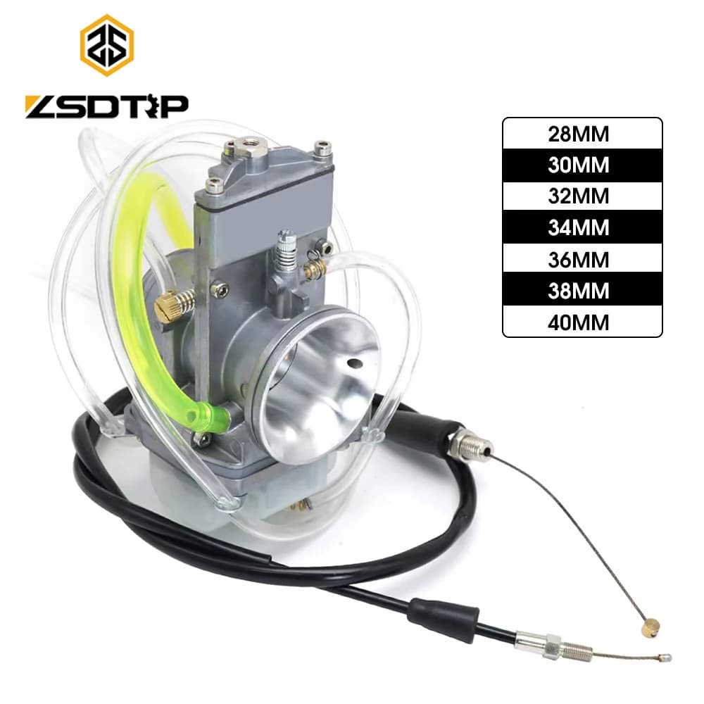 ZSDTRP 2T 38mm 40mm For Lectron Carburetor with Cable For Yamah Kawasak Suzuk Honda YZ250F KX250F RMZ250 CRF250R CRF450R
