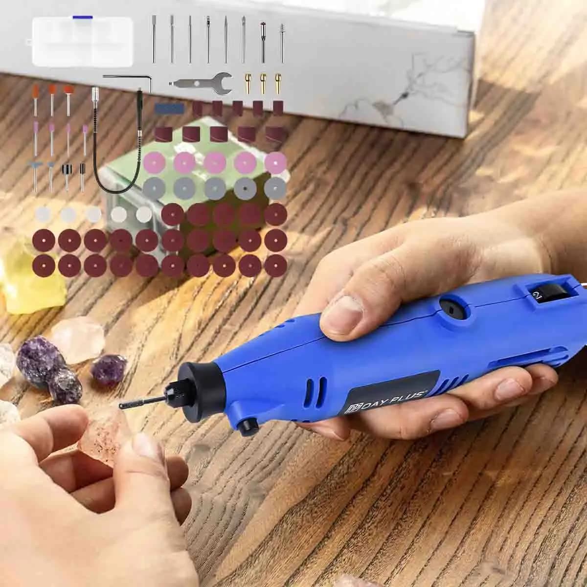 135W Rotary Tool Kit,  Multi-Functional Mini Electric Die Grinder Set with 6 Variable Speed 10000-32000RPM, Mini Rotary Tool Electric Corded, 80pcs