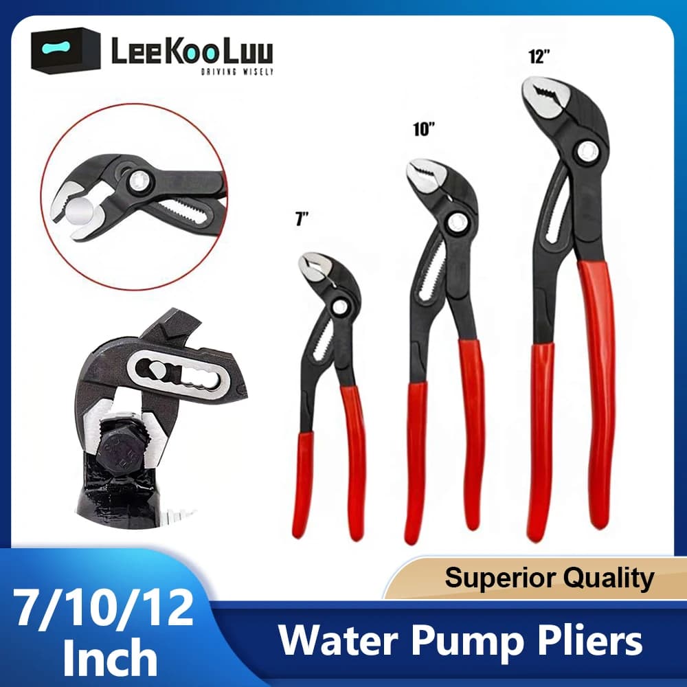 3Pcs 7"/10"/12" Wrench Multifunctional Adjustable Quick-Release Water Pipe Clamp Pliers Plumber Plumbing Household Hand Tools